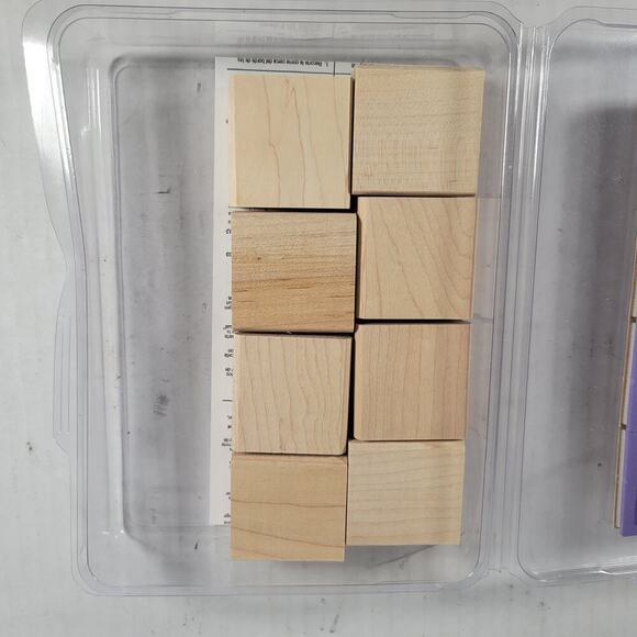 Stampin' Up Occasionally 8 Wooden Stamps New Unmounted Floral Wedding Party - Picture 3 of 3